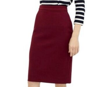J Crew, Wool Pencil Skirt, Burgundy, Size 6 (fits more like an 8/10) NWT